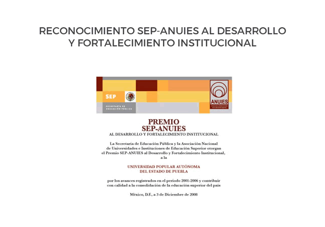 Reconocimiento SEP- Anuies