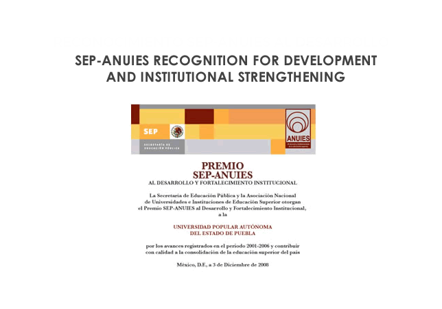 Reconocimiento SEP- Anuies